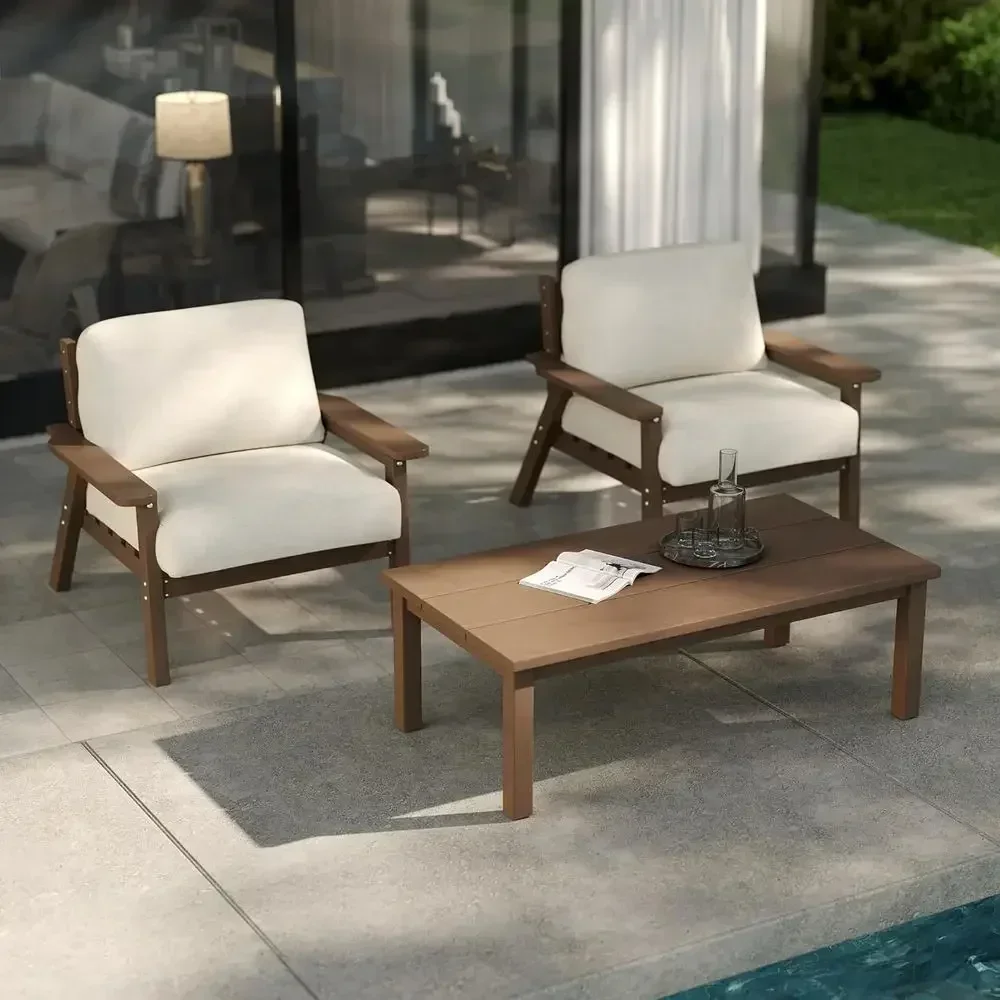 Outdoor Furniture Durable - Durable Beige Cushioned Outdoor Sectional Set,