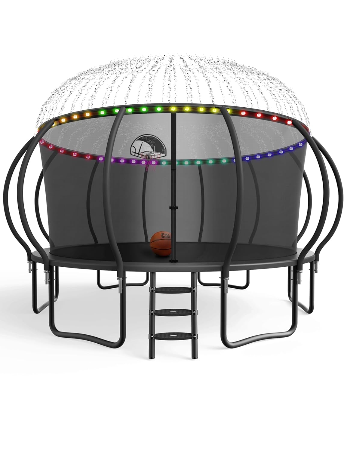 Outdoor Furniture Modern - Large Outdoor Trampoline with Basketball Hoop