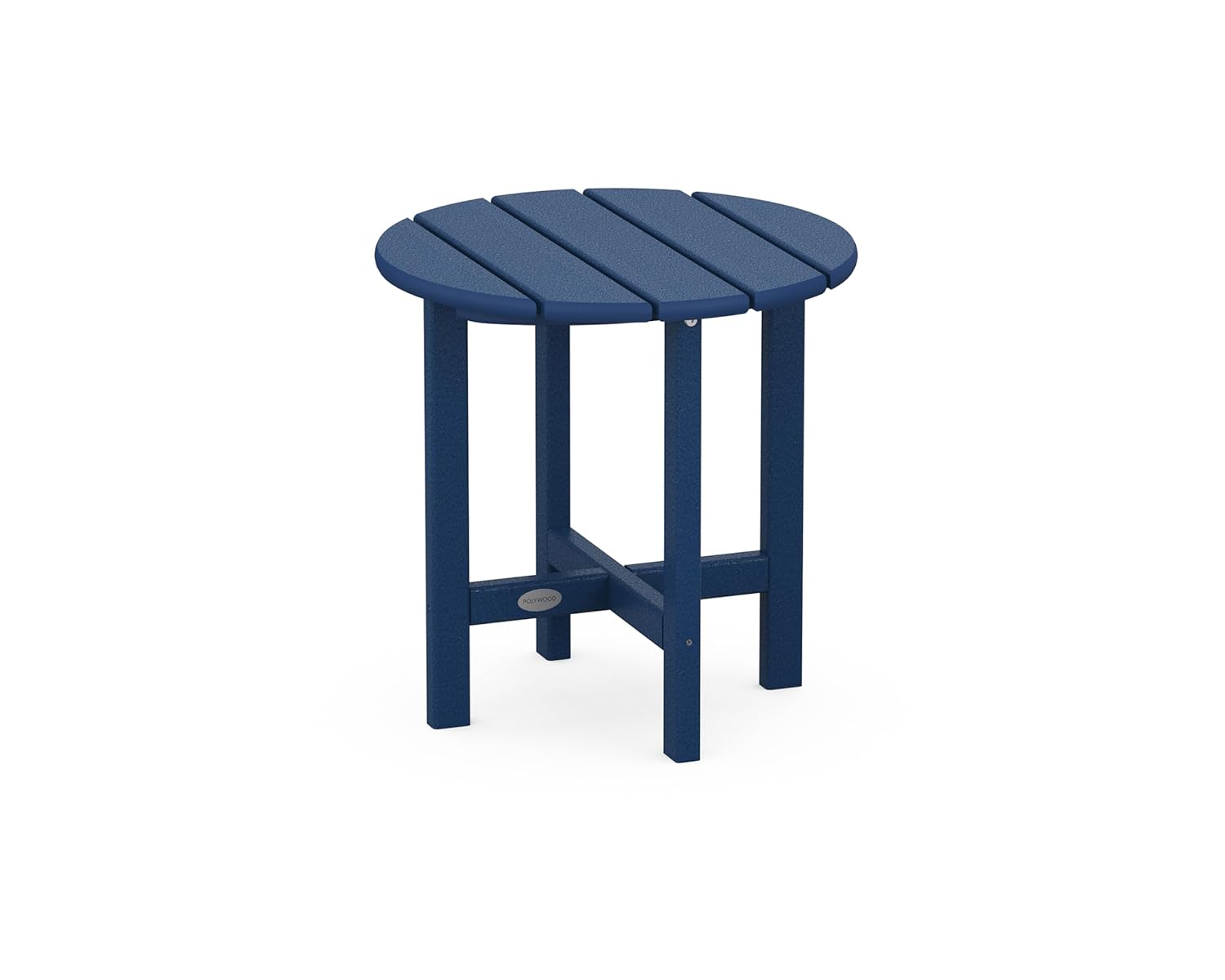 Outdoor Furniture Recycled Plastic - Round Side Table, 18 Inch, Outdoor
