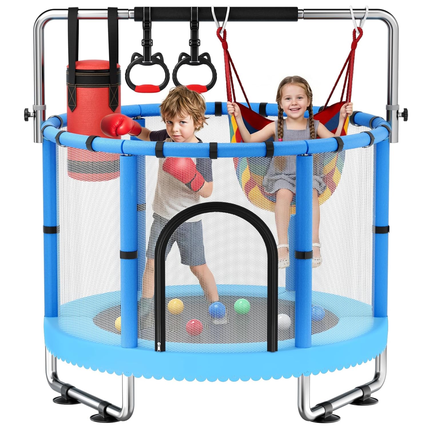 Outdoor Furniture Design - Toddler Trampoline,Trampoline for Kids with Enclosure,440lbs