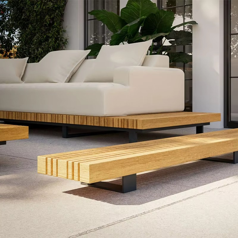 Waterproof Teak Wood Garden So - Outdoor Furniture Lounge Set recension och pris