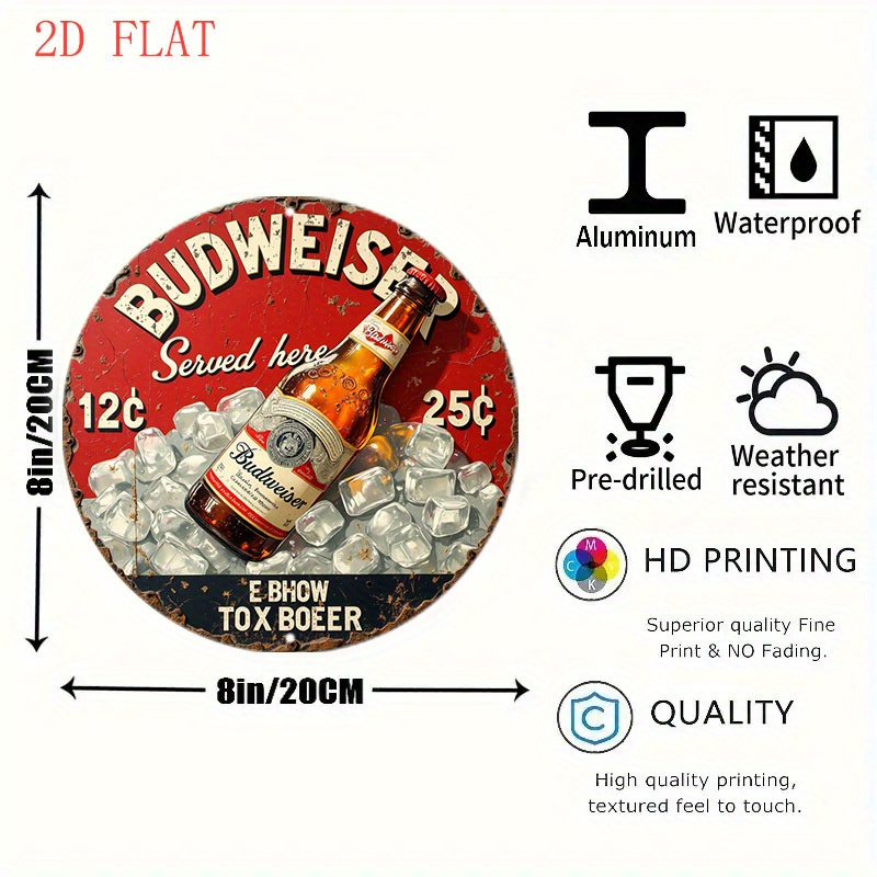 1pc Vintage Beer Logo Metal Wa - Outdoor Furniture Metal recension och pris