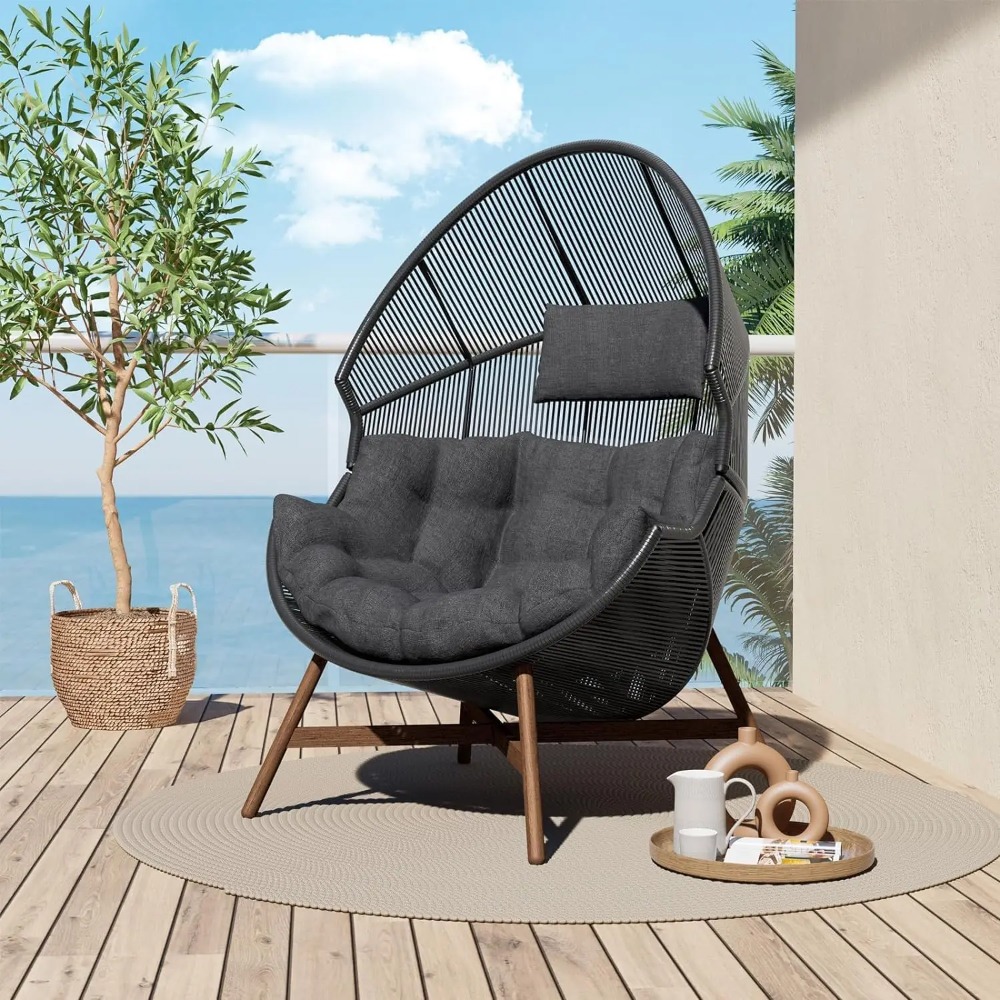 Outdoor Egg Chair PE Wicker Wo - Outdoor Furniture Europe recension och pris