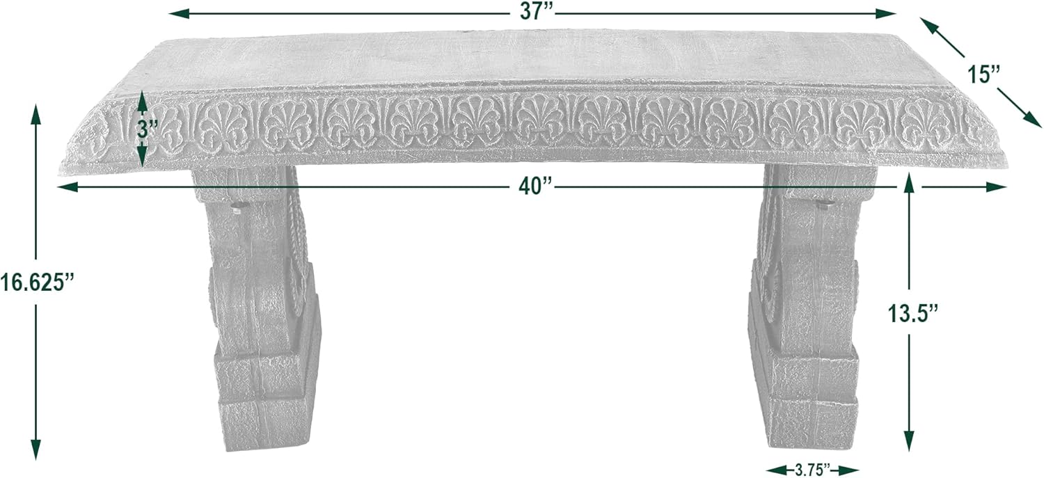 Outdoor Fiberclay Garden Bench - Outdoor Furniture Durable recension och pris