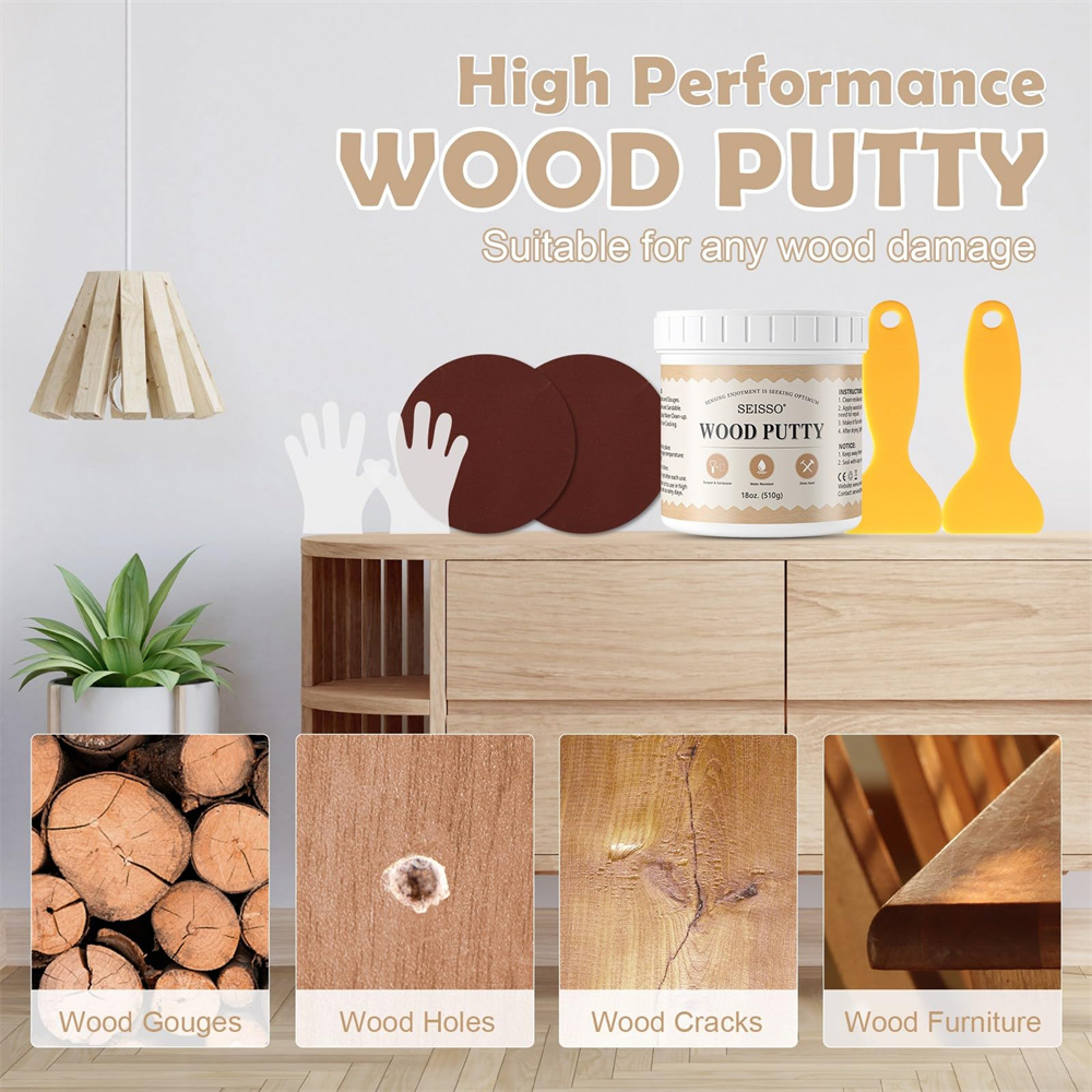 SEISSO White Wood Putty Waterp - Outdoor Furniture Restoration recension och pris
