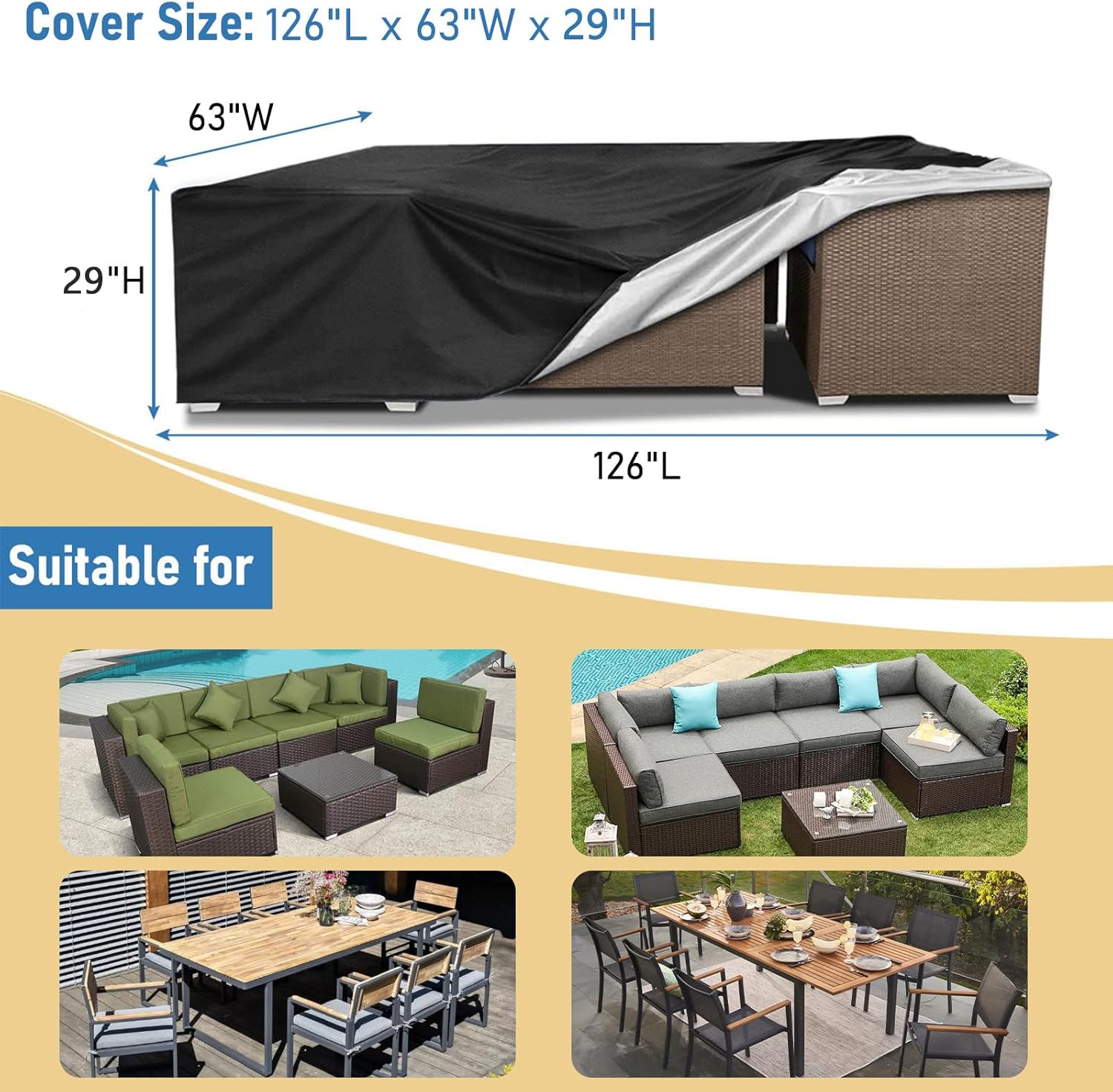 Heavy Duty Waterproof Patio Fu - Outdoor Furniture Heavy recension och pris