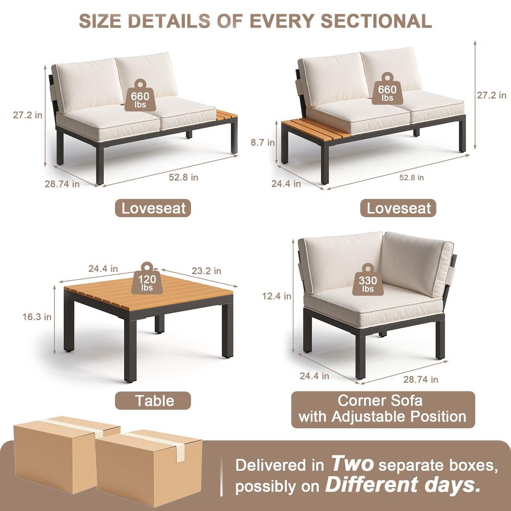 Outdoor Patio Furniture Set, D - Outdoor Furniture Durable recension och pris