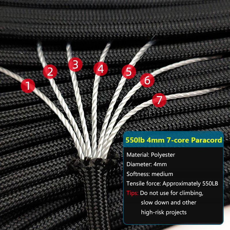 4 Size Dia.4mm 7 Stand Cores P - Outdoor Furniture Rope recension och pris