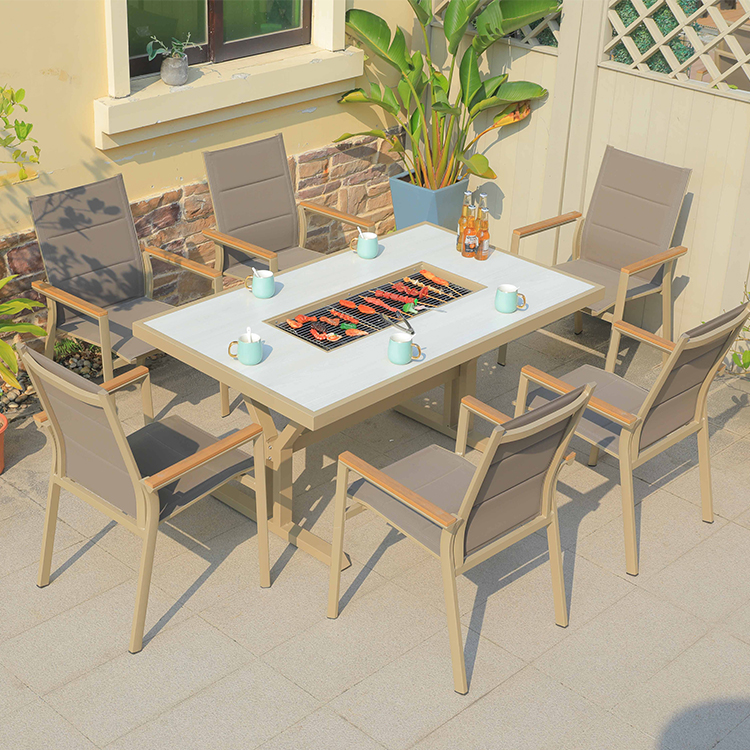 Hot Sale Cast Aluminum Fire Pi - Outdoor Furniture With Fire Pit Table recension och pris