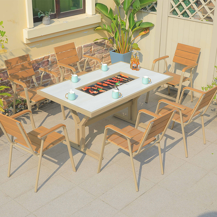 Hot Sale Cast Aluminum Fire Pi - Outdoor Furniture With Fire Pit Table recension och pris