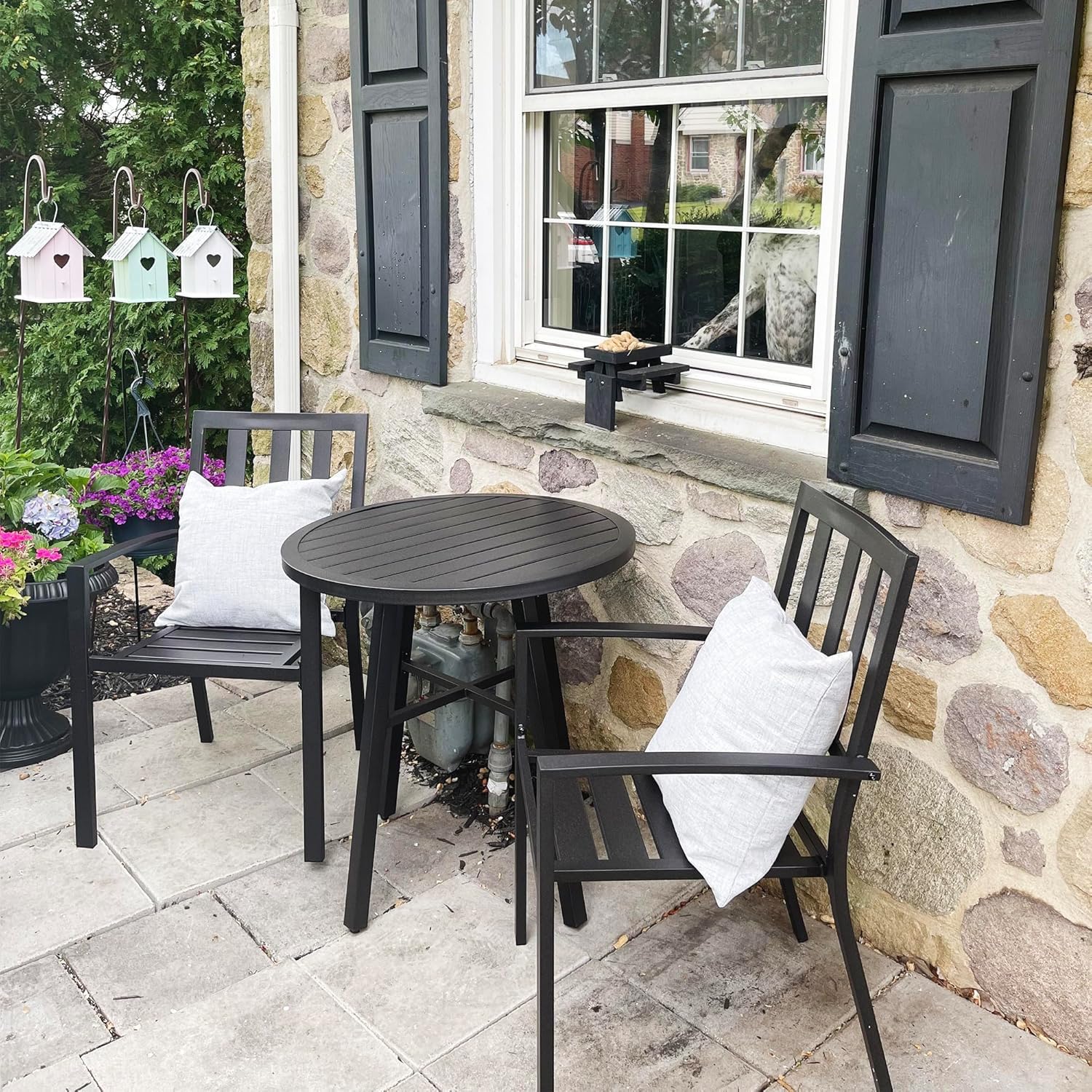 2-Pack Stackable Wrought-Iron  - Outdoor Furniture Europe recension och pris