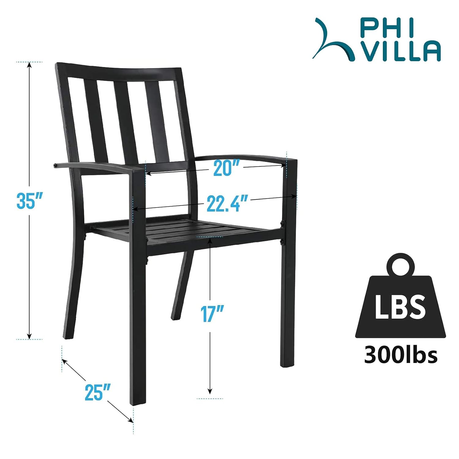 2-Pack Stackable Wrought-Iron  - Outdoor Furniture Europe recension och pris
