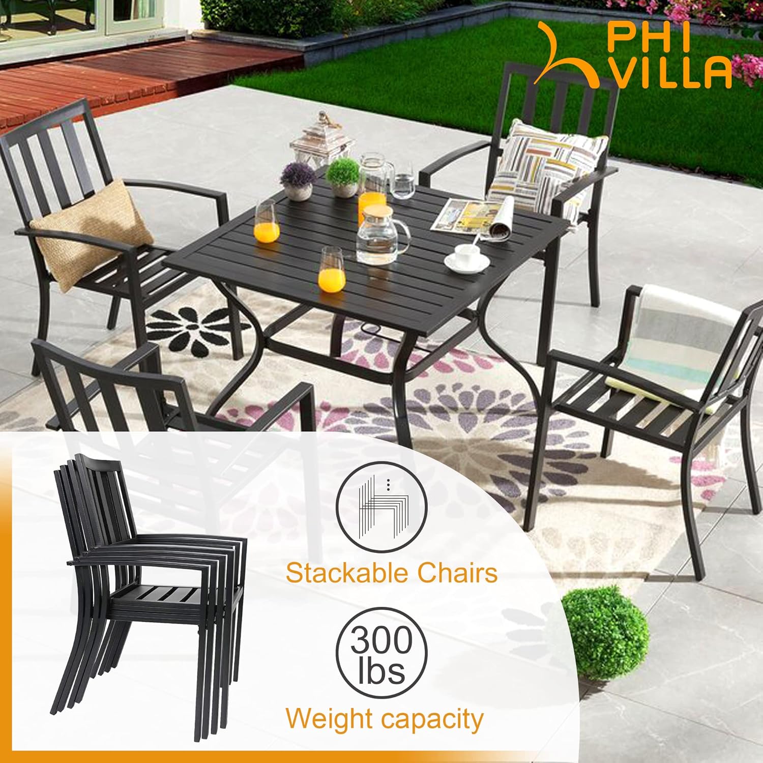 2-Pack Stackable Wrought-Iron  - Outdoor Furniture Europe recension och pris