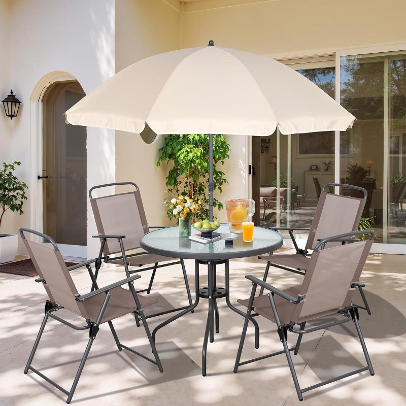 Vongrasig 6 Pieces Folding Pat - Outdoor Furniture Deals recension och pris