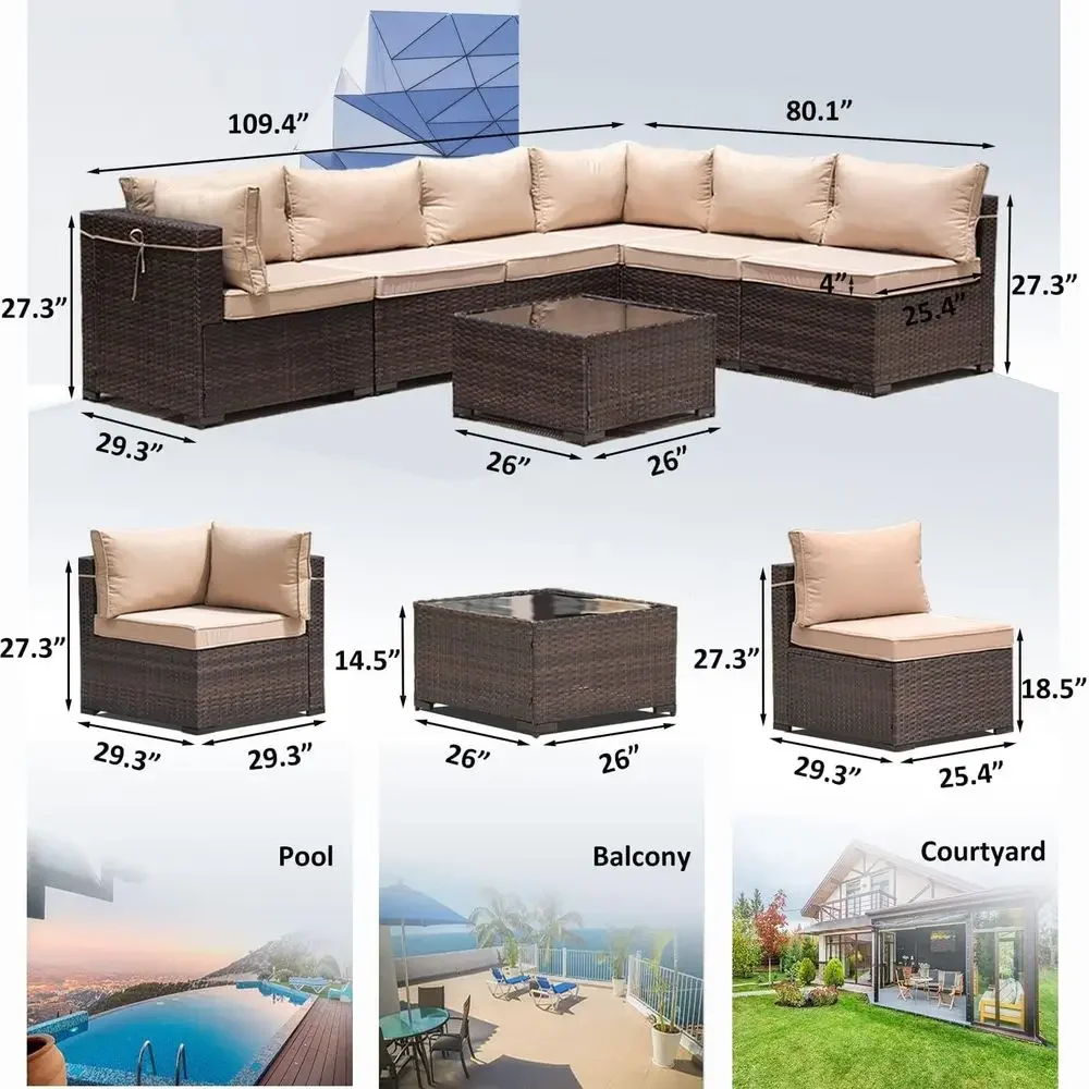 8-Piece Outdoor Patio Furnitur - Outdoor Furniture With Fire Pit Table recension och pris