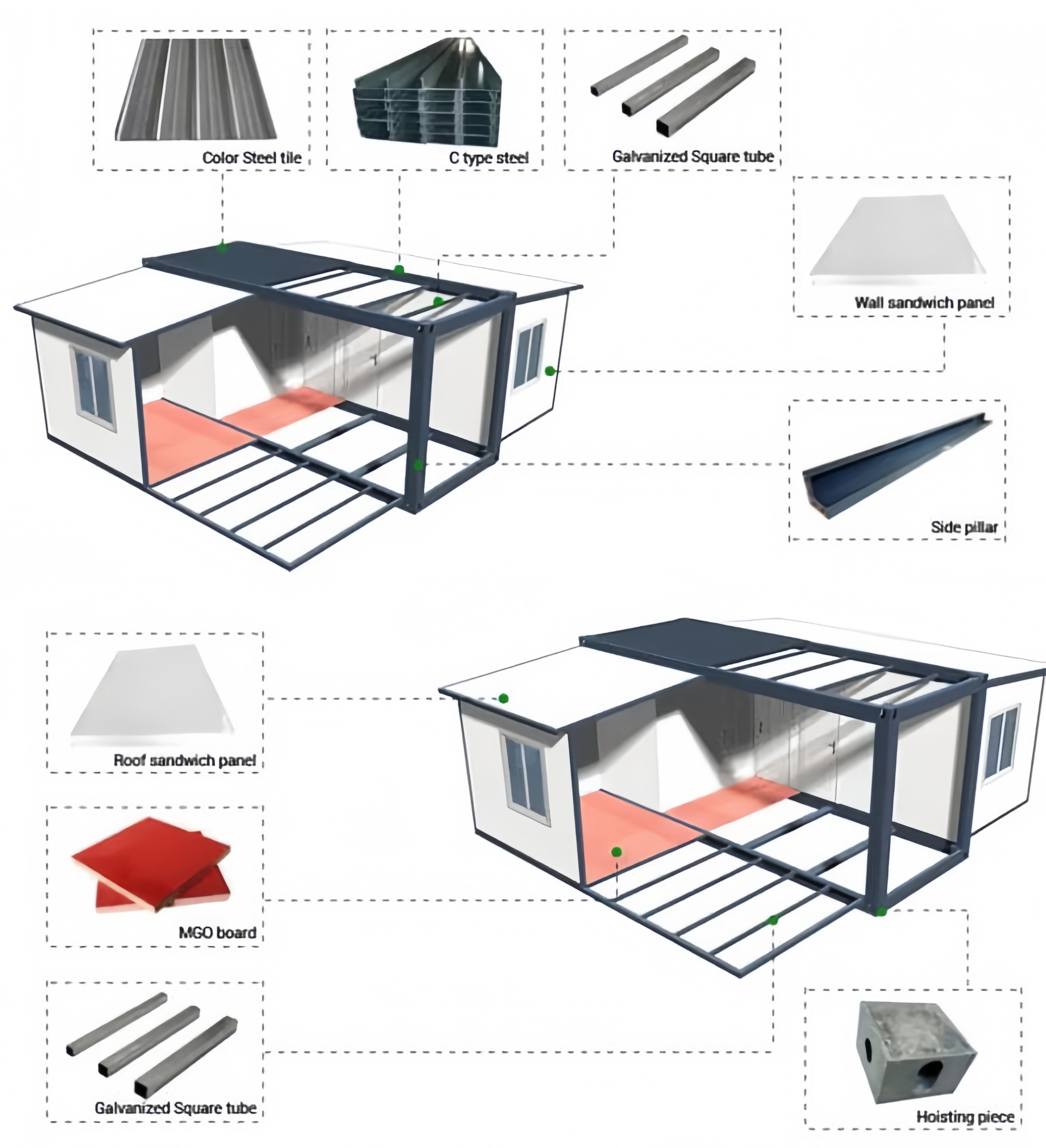 40FT Expandable Modular Prefab - Outdoor Furniture Modern recension och pris