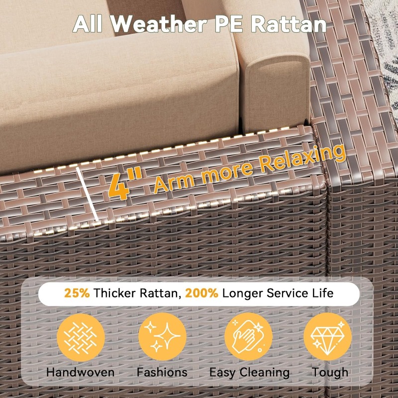 Aoxun Patio Furniture Set, Wic - Outdoor Furniture Deals recension och pris