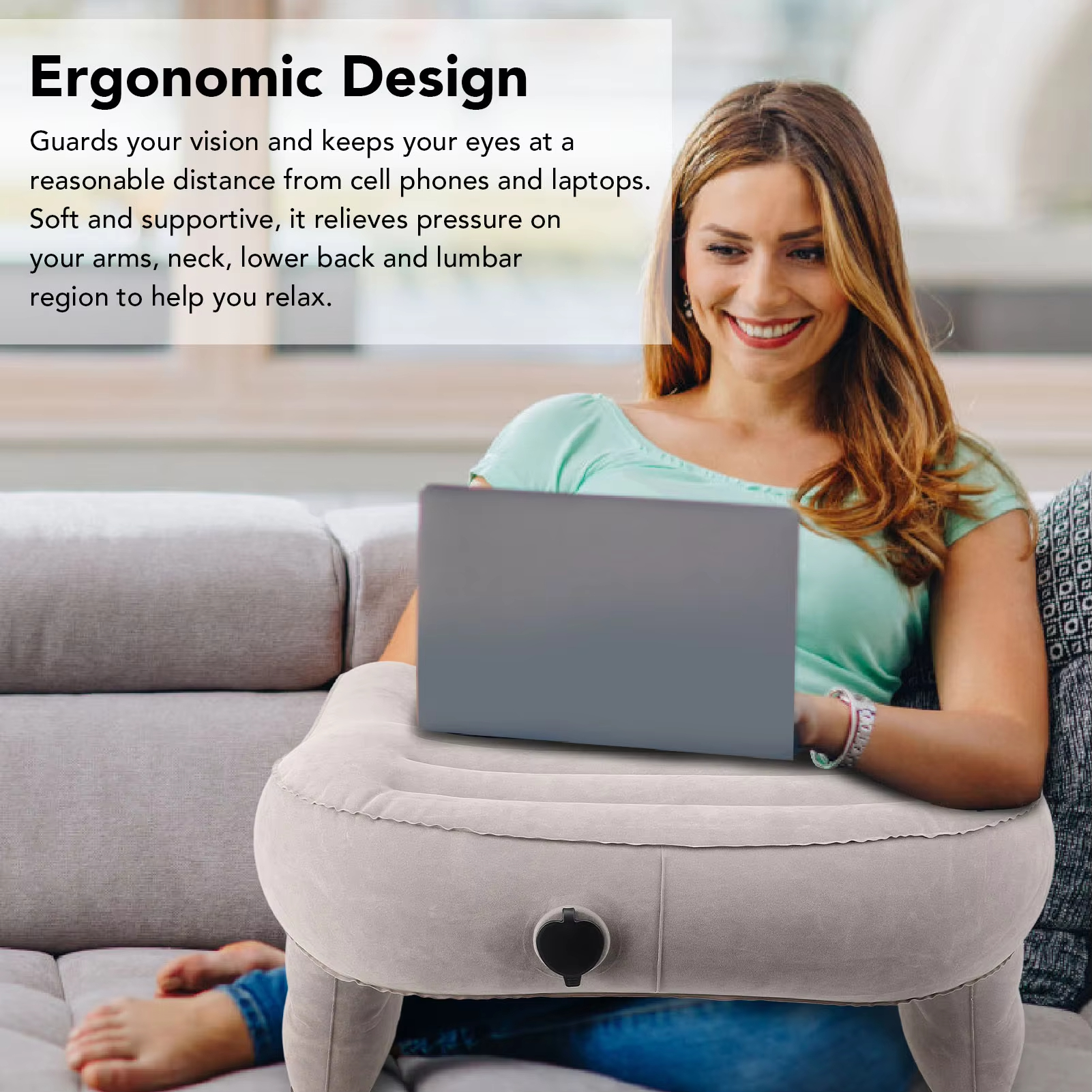 Inflatable Lap Desk Pillow Inf - Outdoor Furniture Design recension och pris