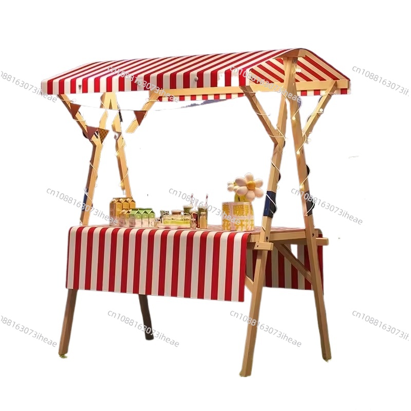 Portable wooden market stall d - Outdoor Furniture Vendors recension och pris