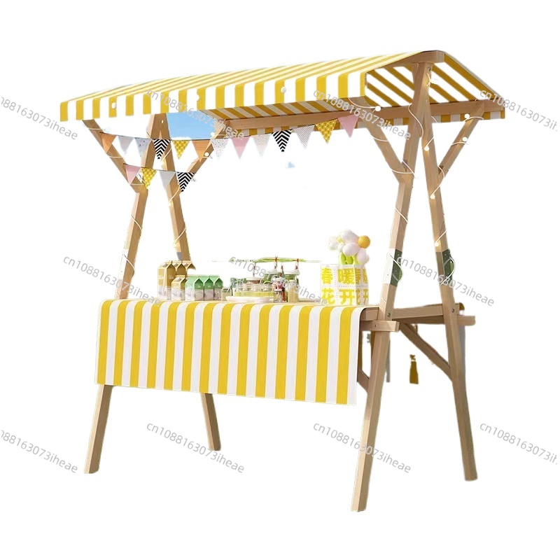 Portable wooden market stall d - Outdoor Furniture Vendors recension och pris