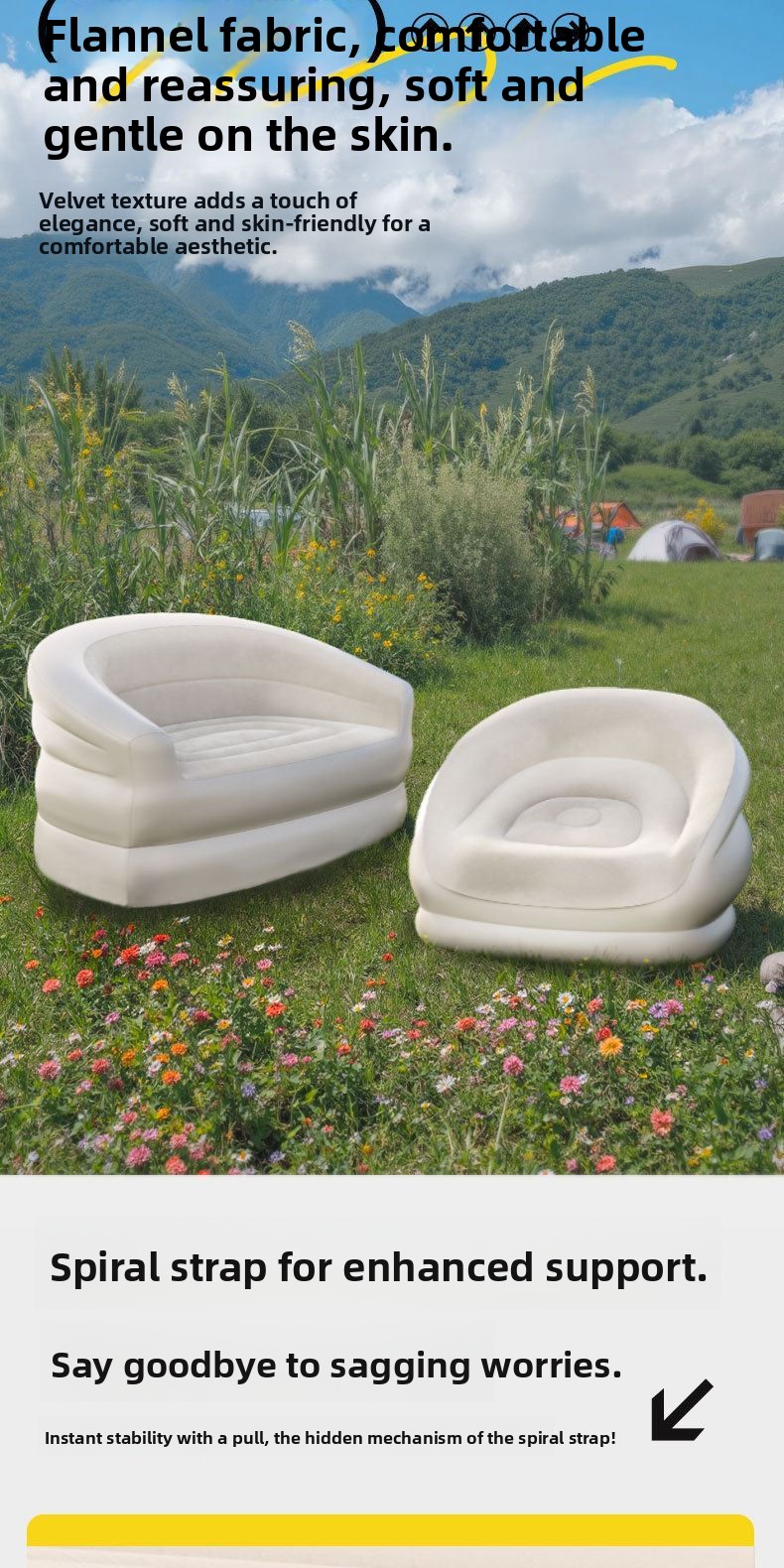 Portable Iatable Sofa for Cam  - Outdoor Furniture Design recension och pris