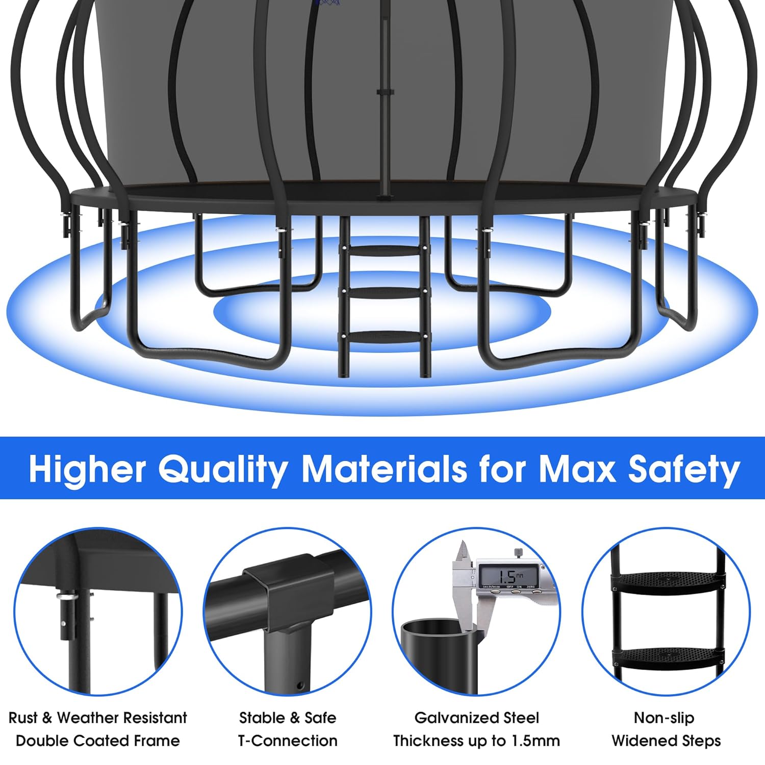 Large Outdoor Trampoline with  - Outdoor Furniture Modern recension och pris