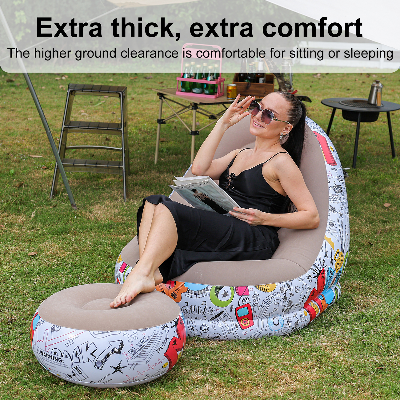 1PC Inflatable Lounger Chair w - Outdoor Furniture Lounge Set recension och pris