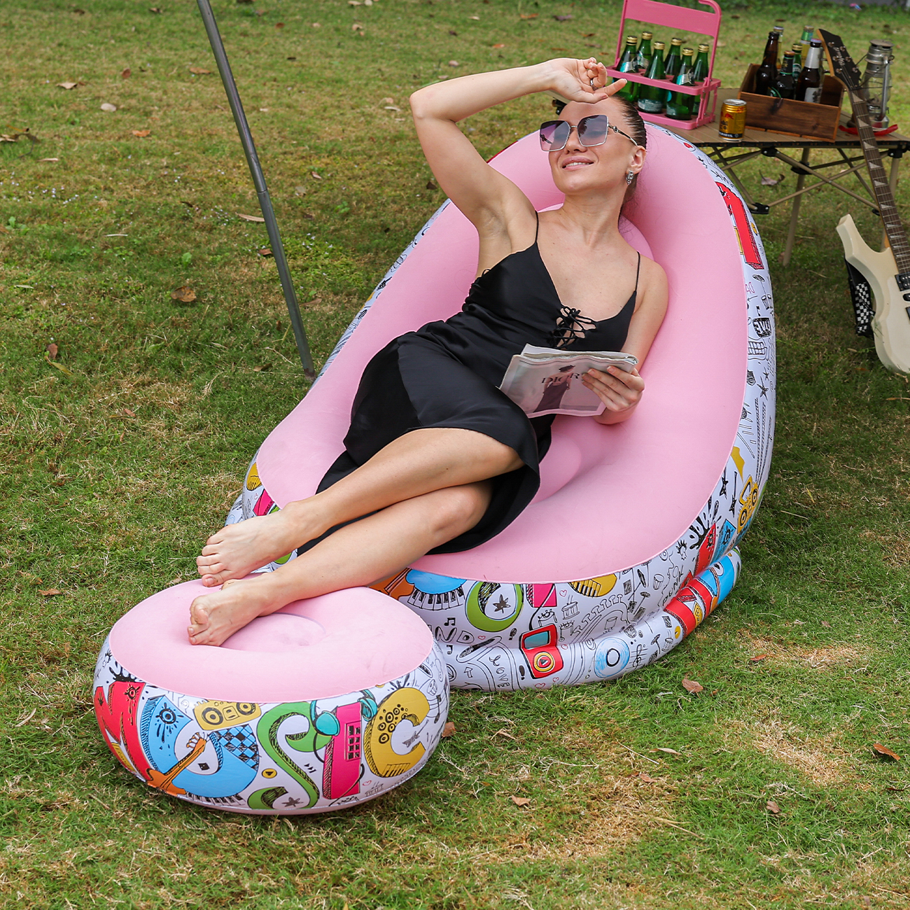 1PC Inflatable Lounger Chair w - Outdoor Furniture Lounge Set recension och pris