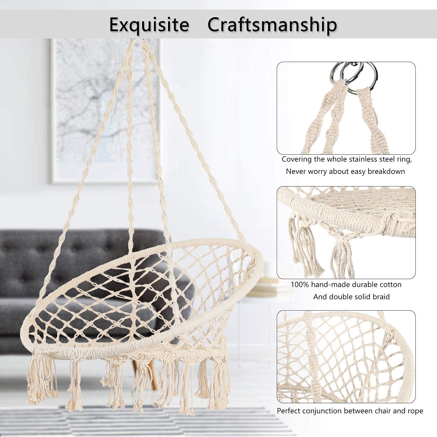 Hammock Hanging Swinging Chair - Outdoor Furniture Europe recension och pris