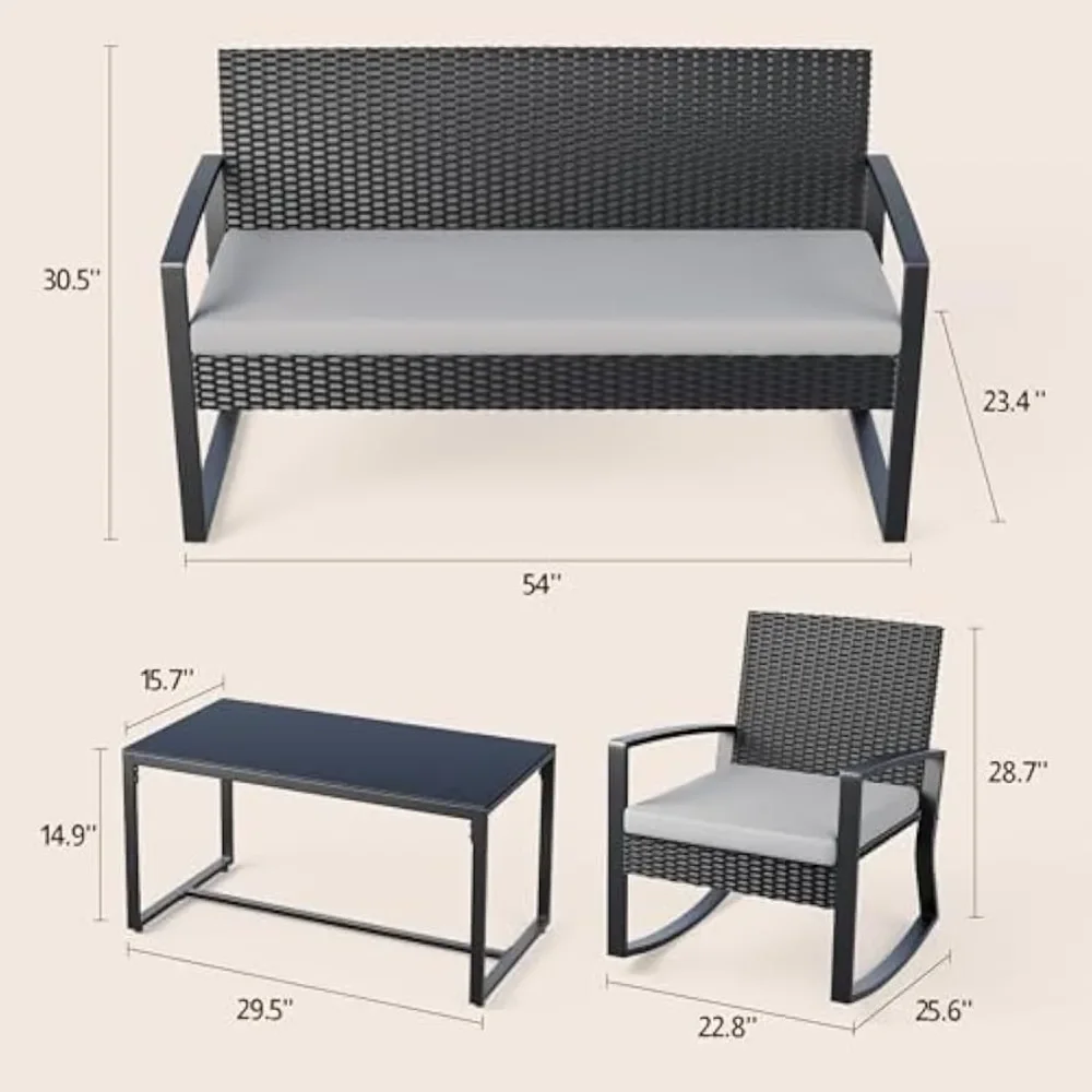 4 Piece Outdoor Patio Furnitur - Outdoor Furniture Deals recension och pris