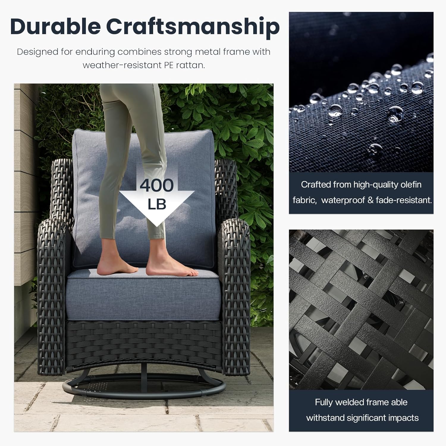 10 Pieces Outdoor Patio Furnit - Outdoor Furniture With Fire Pit Table recension och pris