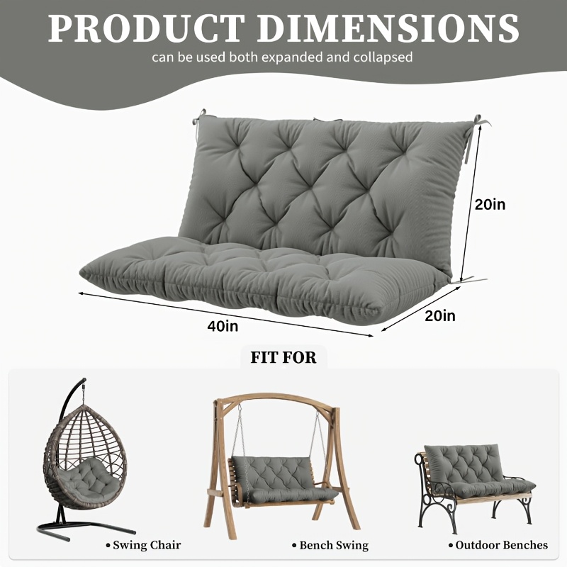 150x100cm Backrest Porch Swing - Outdoor Furniture Upholstery recension och pris
