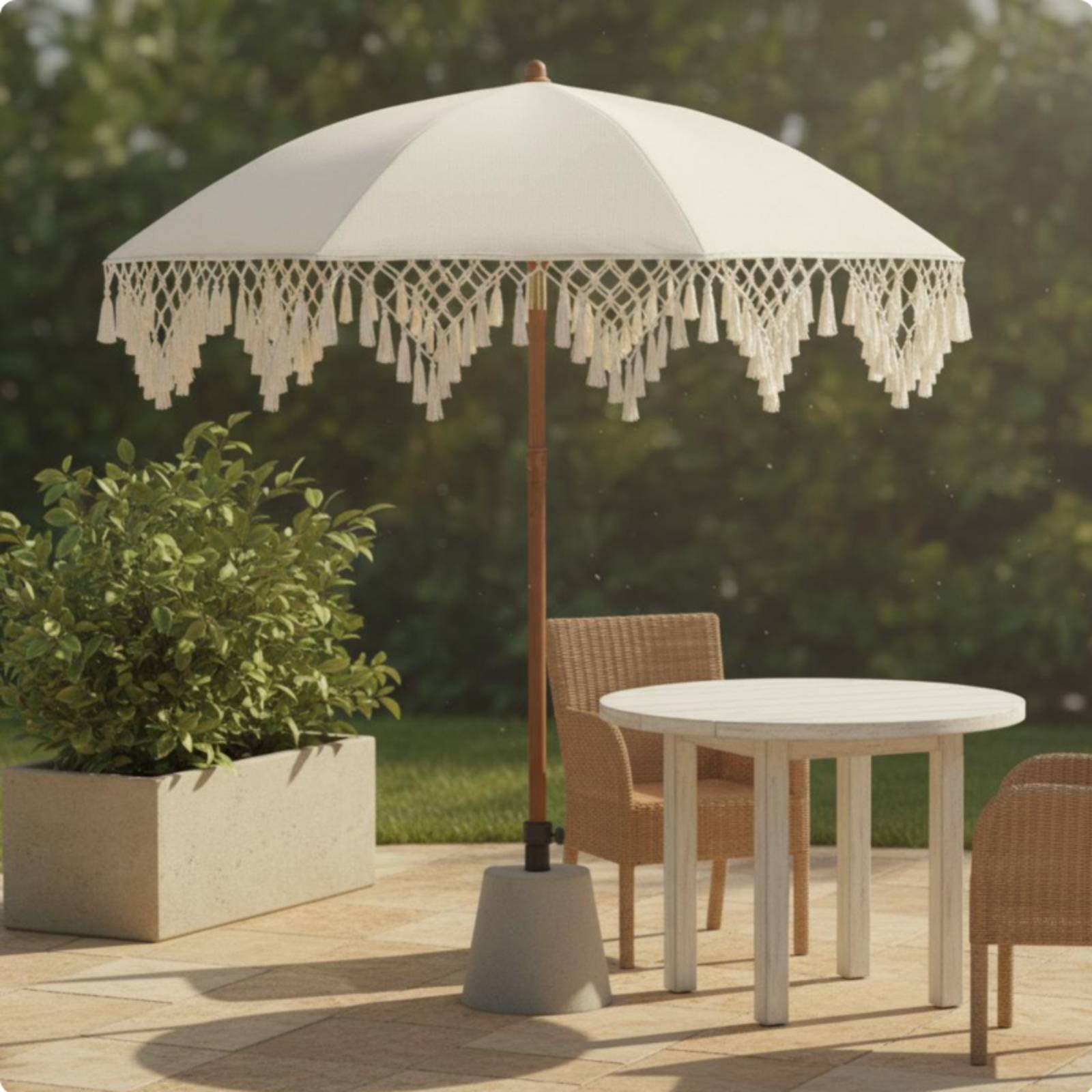 Tassel Patio Umbrella Portable - Outdoor Furniture Vendors recension och pris