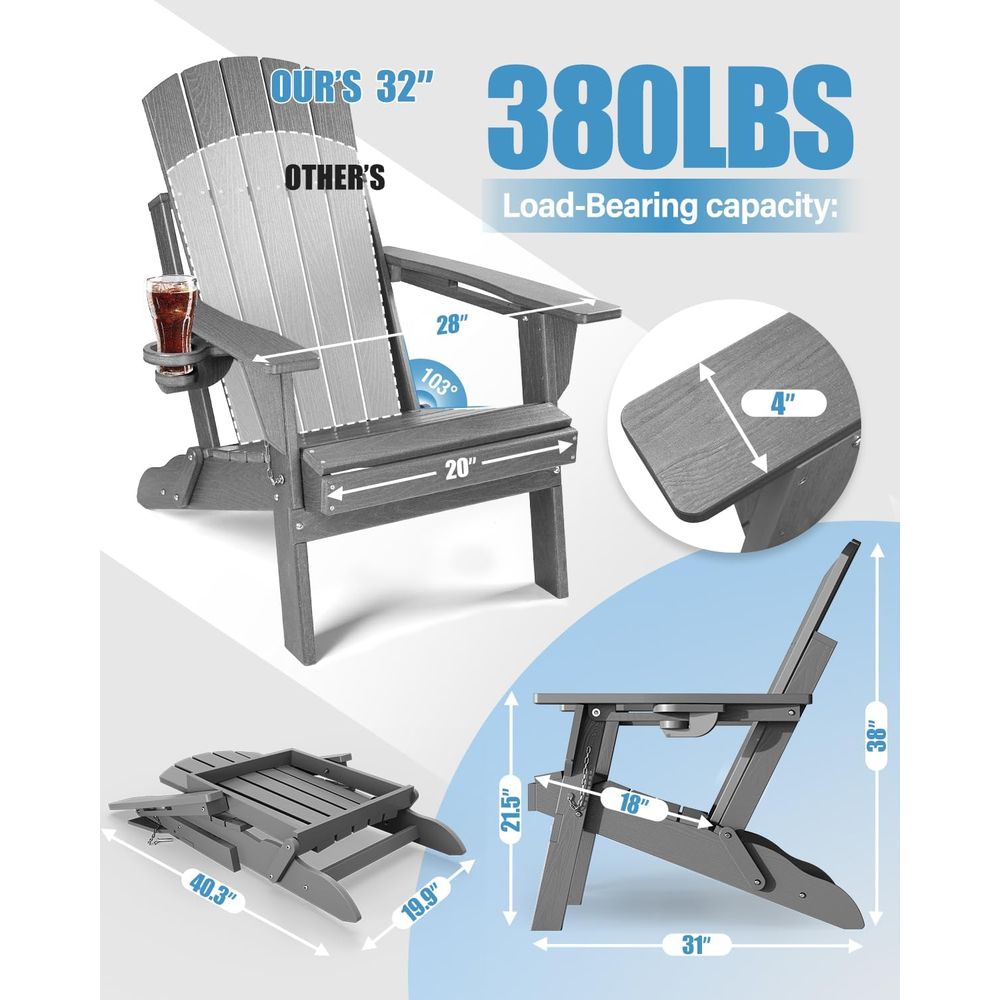2-Pack Recycled Plastic Adiron - Outdoor Furniture Recycled Plastic recension och pris