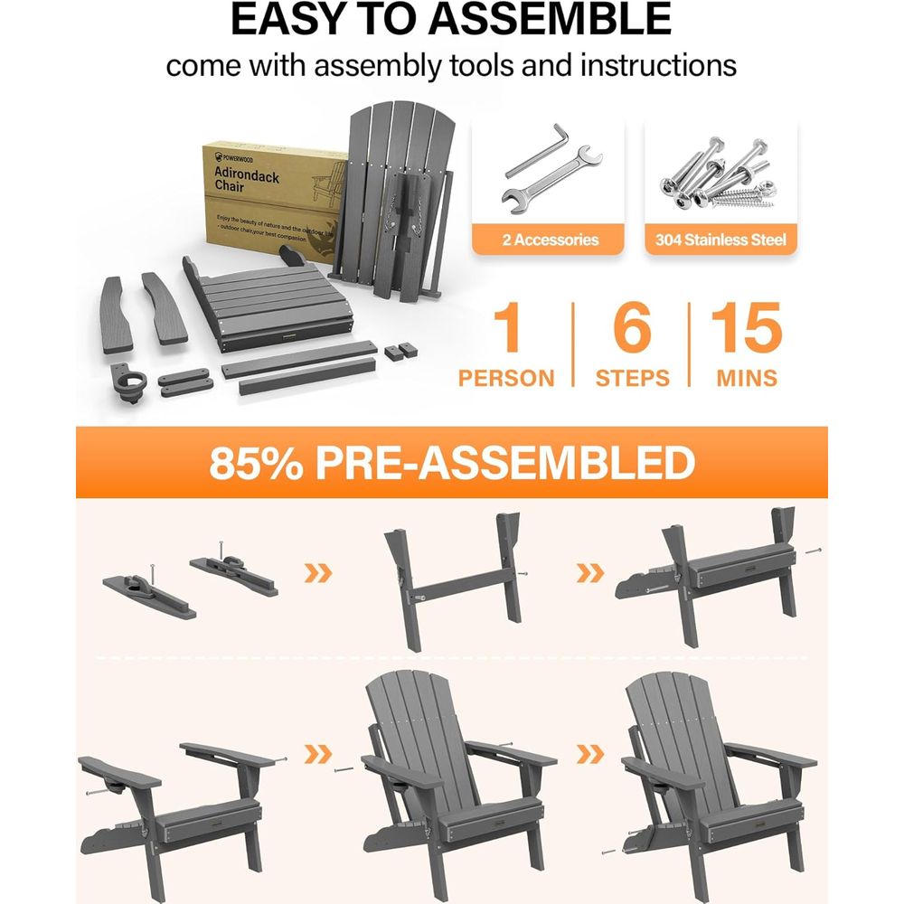 2-Pack Recycled Plastic Adiron - Outdoor Furniture Recycled Plastic recension och pris