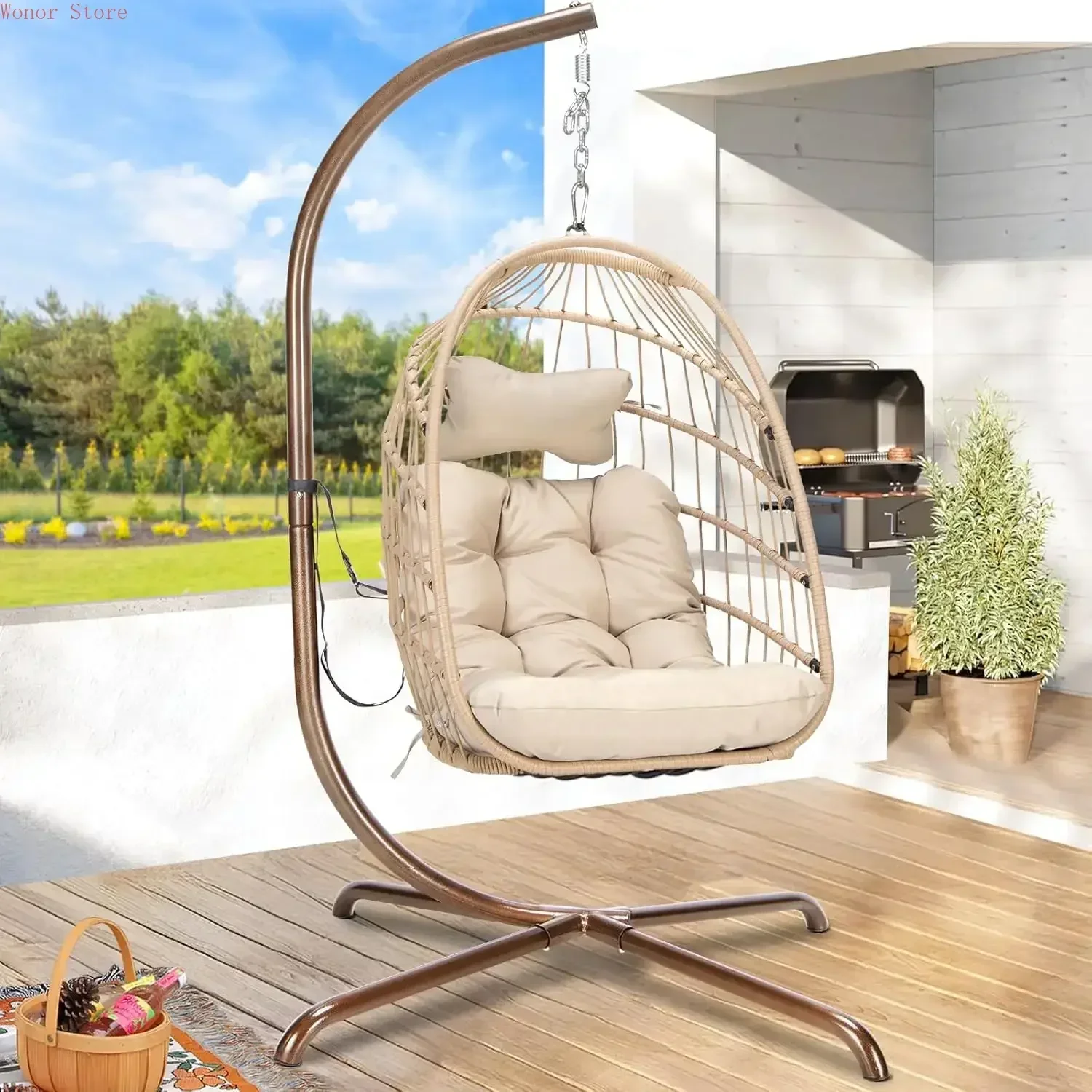 Outdoor Swing Egg Chair with S - Outdoor Furniture Heavy recension och pris