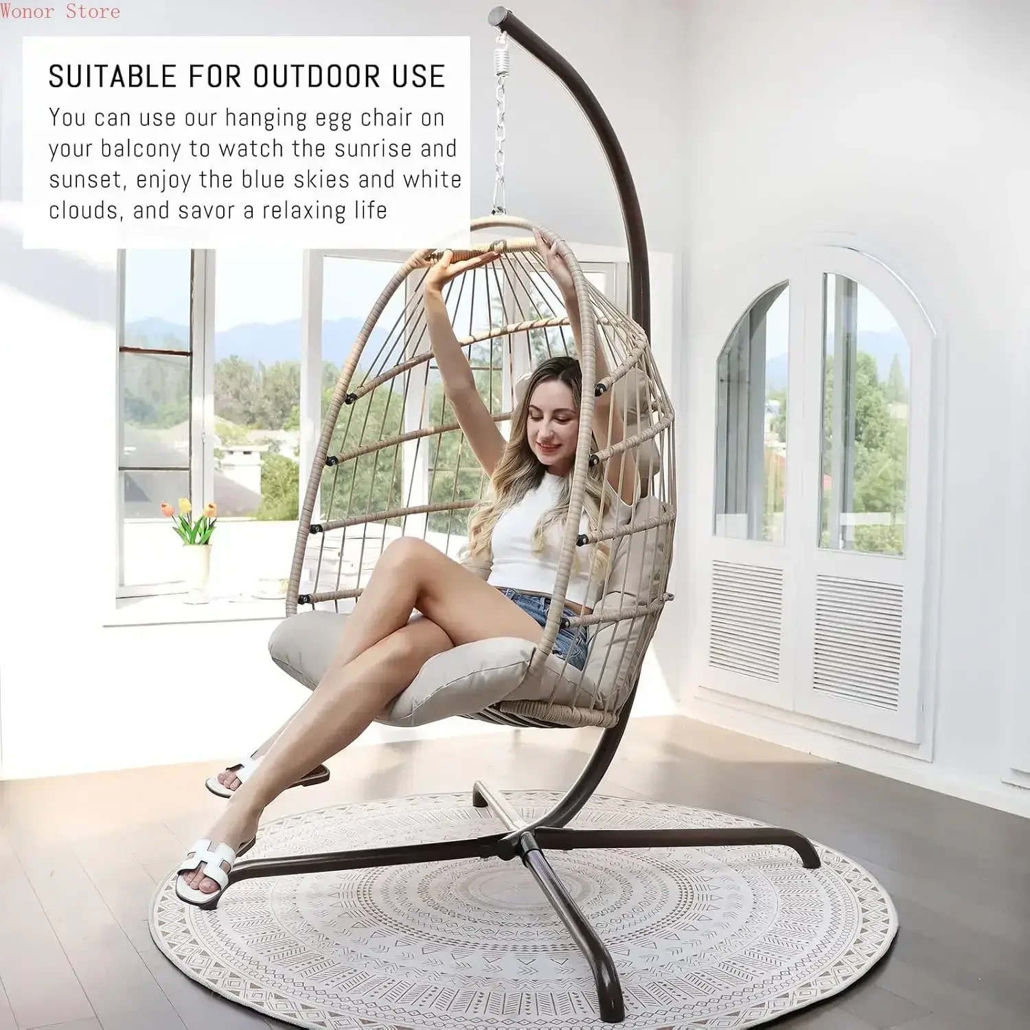 Outdoor Swing Egg Chair with S - Outdoor Furniture Heavy recension och pris