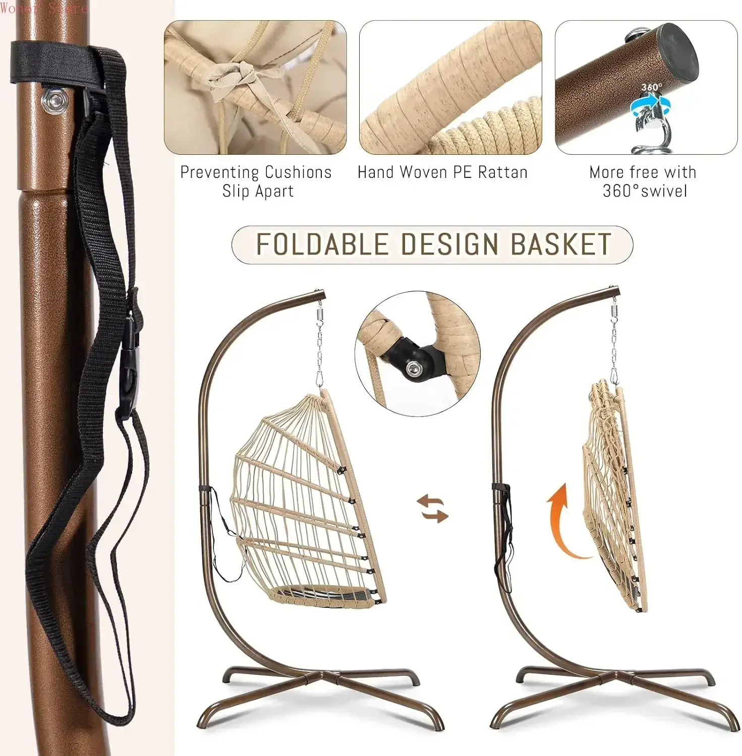 Outdoor Swing Egg Chair with S - Outdoor Furniture Heavy recension och pris