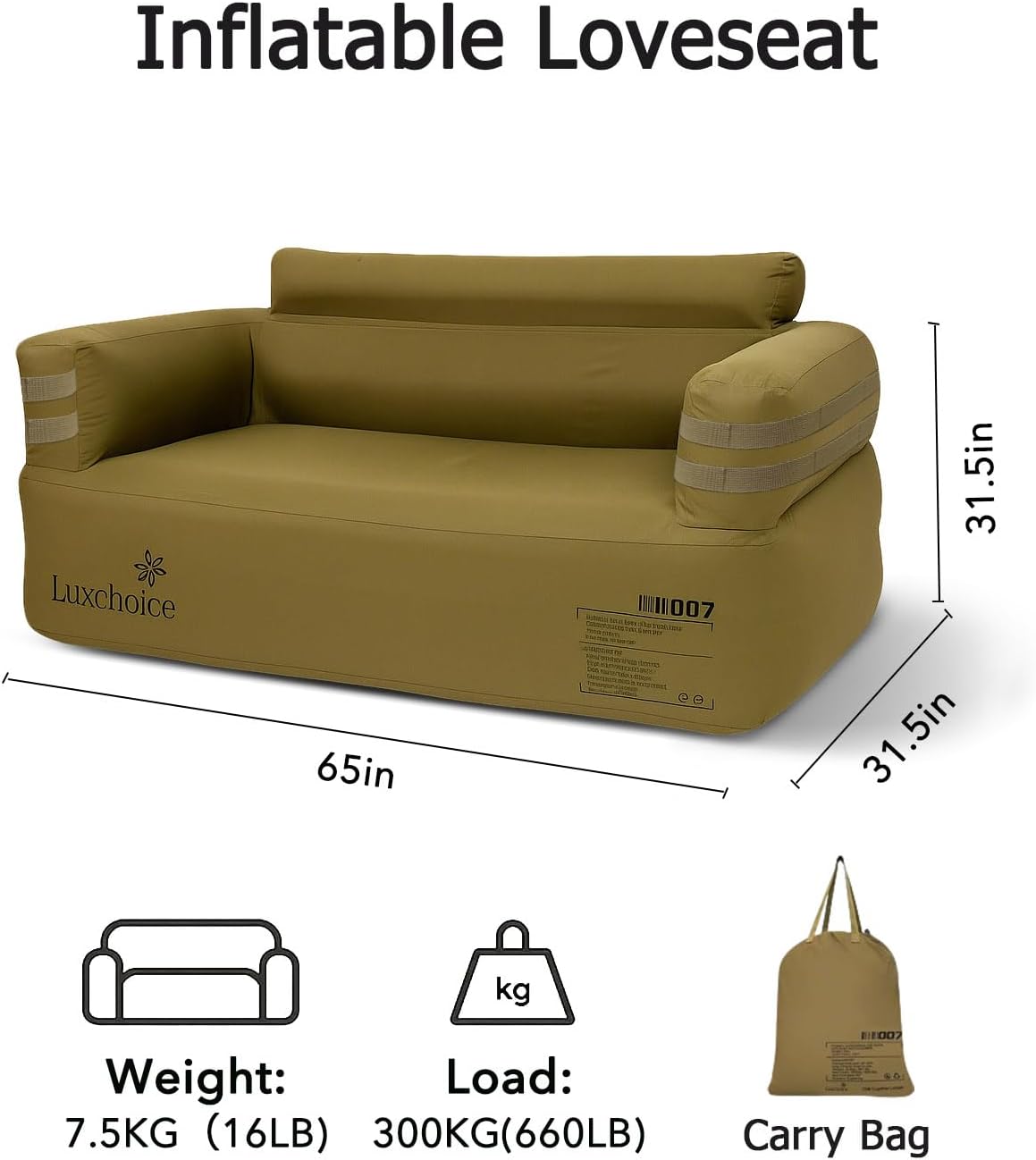Portable Inflatable Couch for  - Outdoor Furniture Durable recension och pris