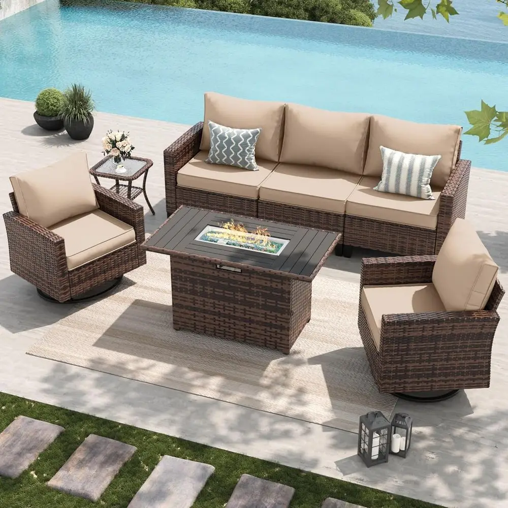 Outdoor Patio Furniture Set wi - Outdoor Furniture With Fire Pit Table recension och pris