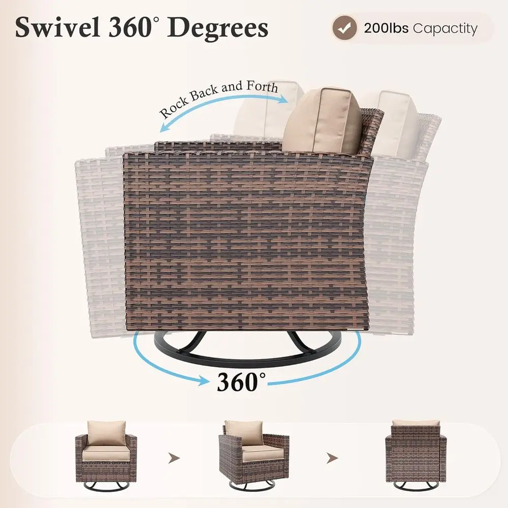 Outdoor Patio Furniture Set wi - Outdoor Furniture With Fire Pit Table recension och pris