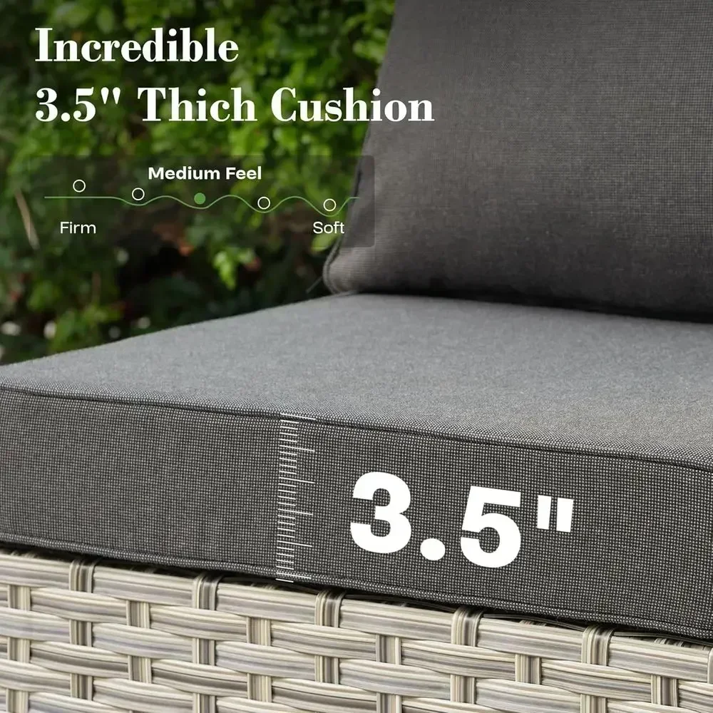6-Piece Outdoor Wicker Patio F - Outdoor Furniture With Fire Pit Table recension och pris