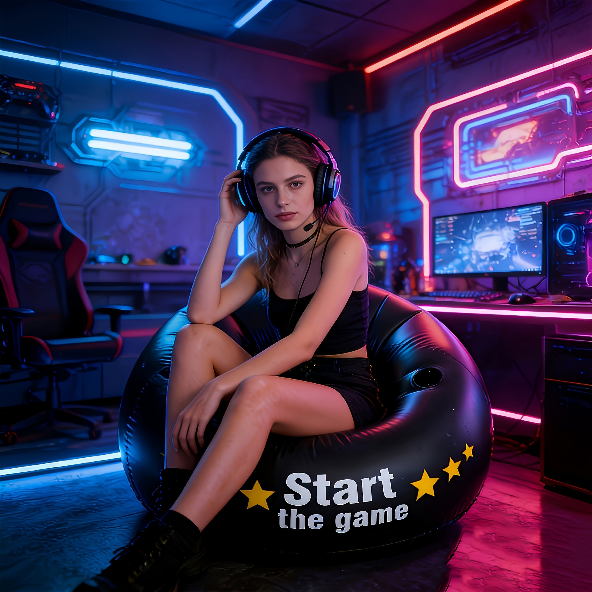 Gaming Inflatable Lazy Sofa Ch - Outdoor Furniture Lounge Set recension och pris