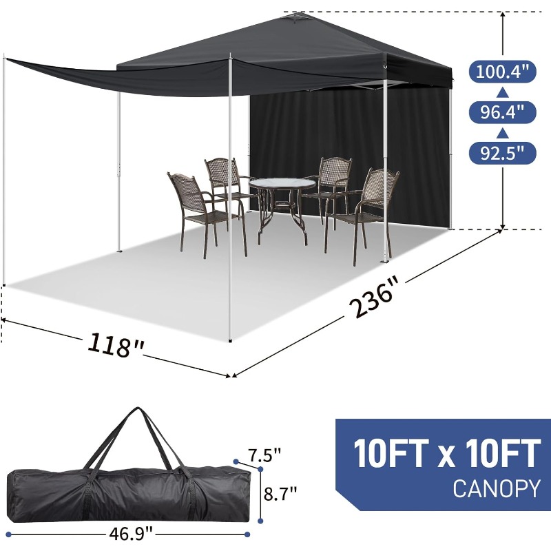 10X10Ft Pop Up Canopy Tent Ins - Outdoor Furniture Modern recension och pris