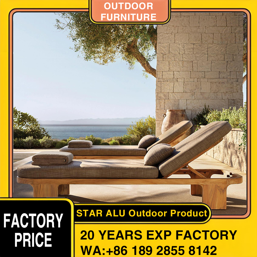 Custom Teak Wood Patio Lounger - Outdoor Furniture Europe recension och pris