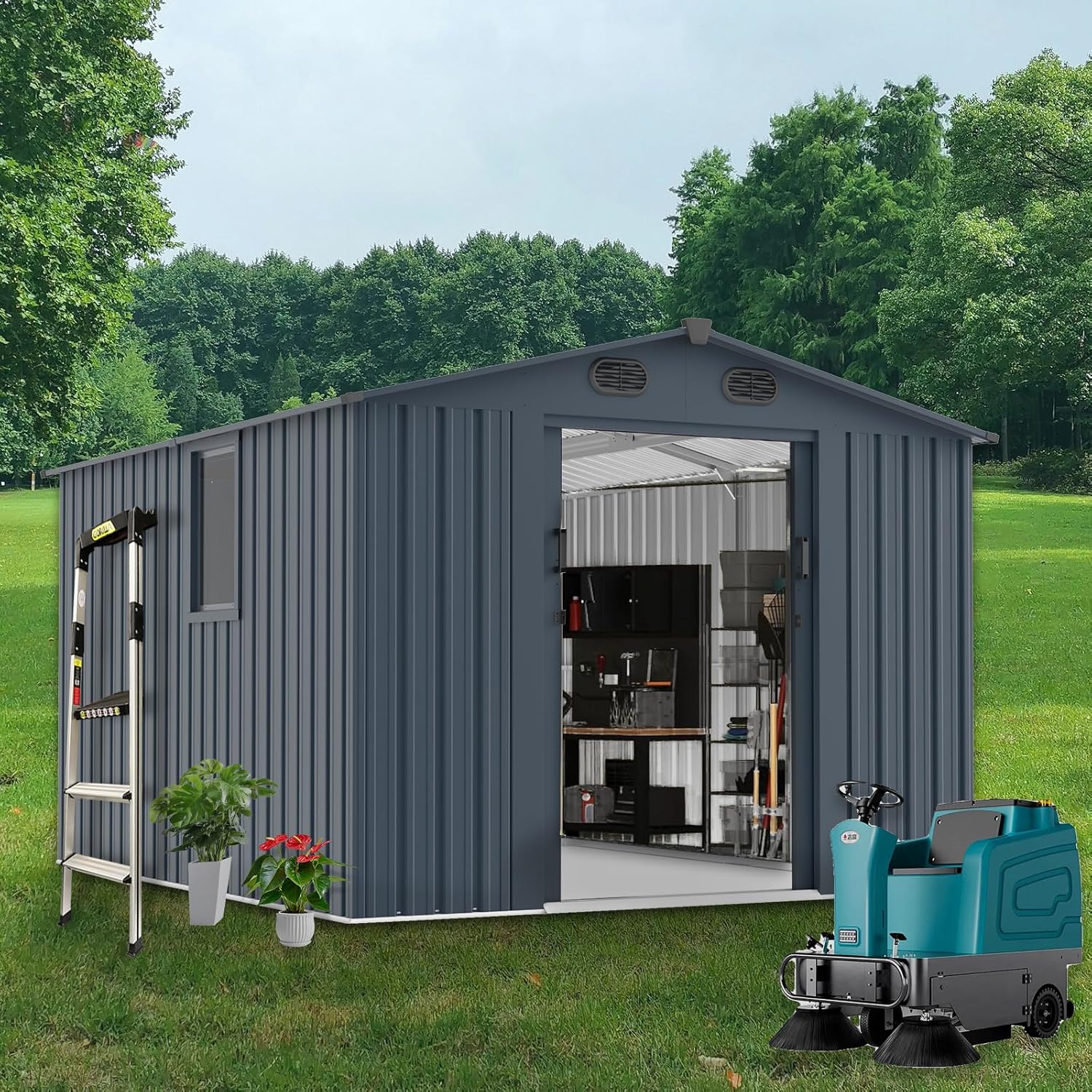 Outdoor Storage Shed 8x10 FT w - Outdoor Furniture Modern recension och pris