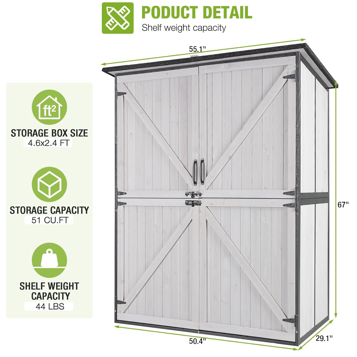 Outdoor Cabinet Storage Shed w - Outdoor Furniture Modern recension och pris