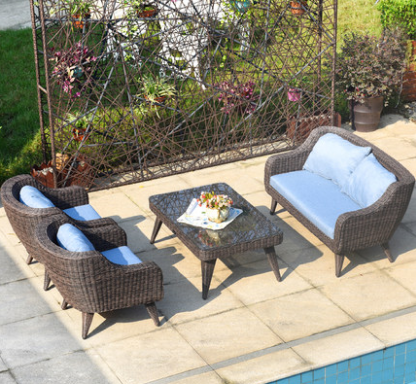 Outdoor Furniture Wicker PE Ra - Outdoor Furniture Lounge Set recension och pris