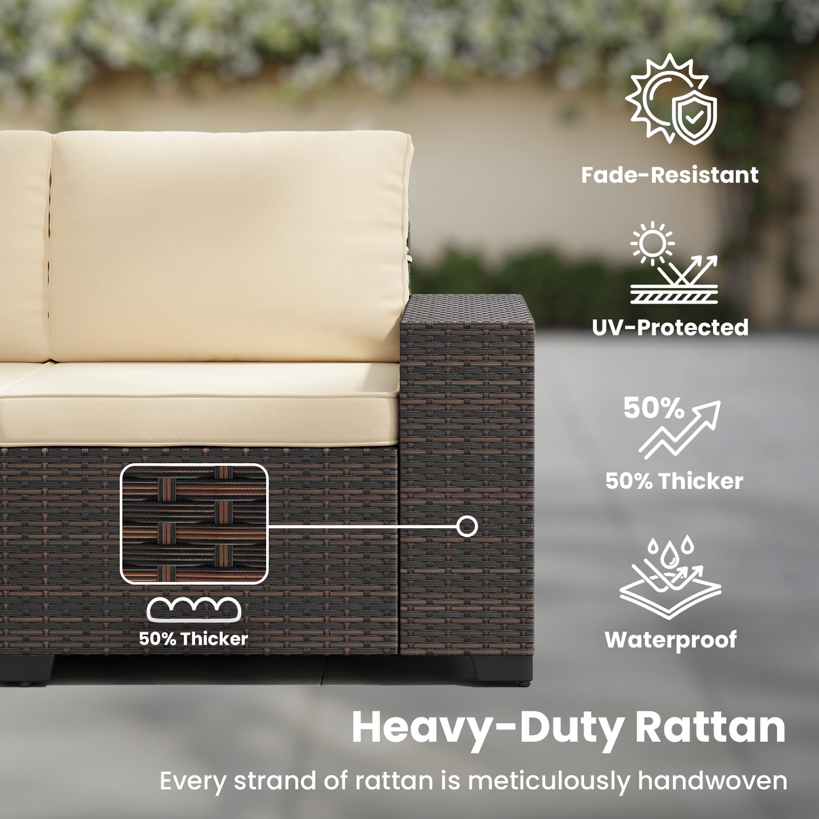 7 Piece Patio Furniture Set wi - Outdoor Furniture With Fire Pit Table recension och pris