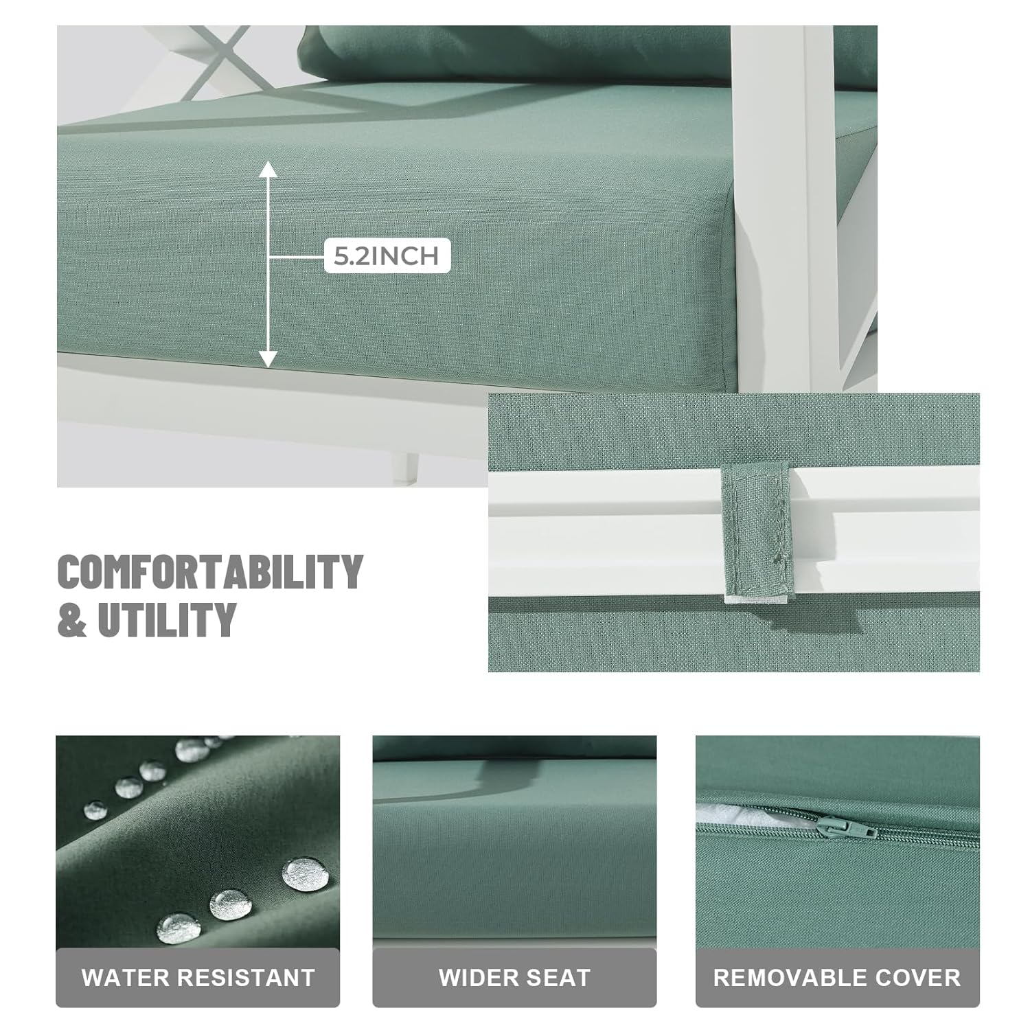 3-Piece Oversized Aluminum Pat - Outdoor Furniture Lounge Set recension och pris